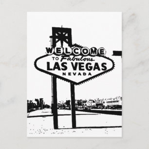 Welkom bij Fabulous Las Vegas Vector Graphic Briefkaart