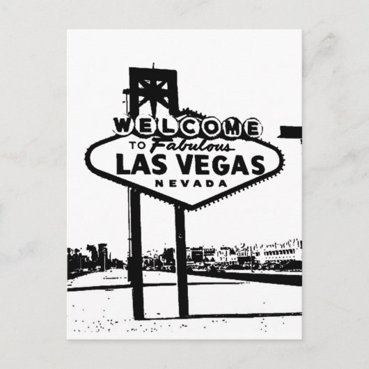 Welkom bij Fabulous Las Vegas Vector Graphic Briefkaart (Voorkant)