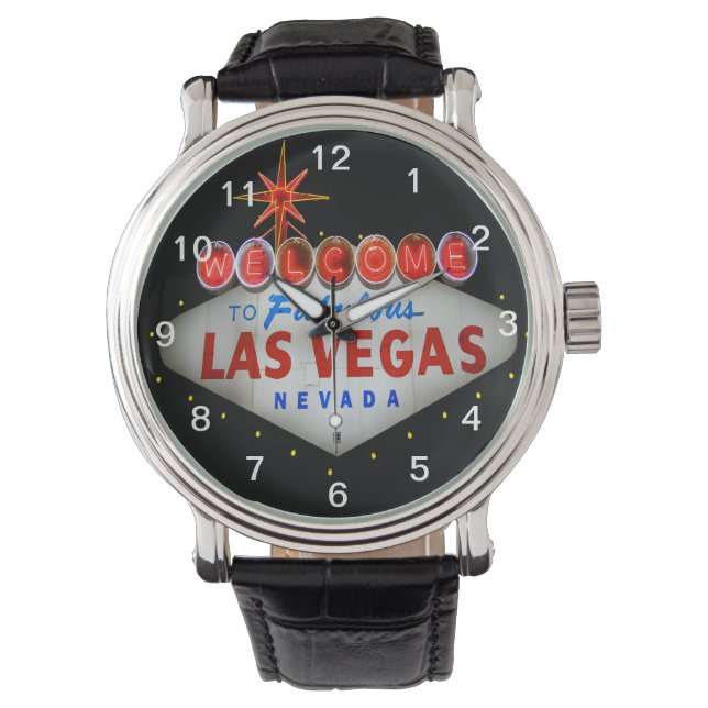 Welkom bij Fabulous Las Vegas Watch Horloge (Voorkant)