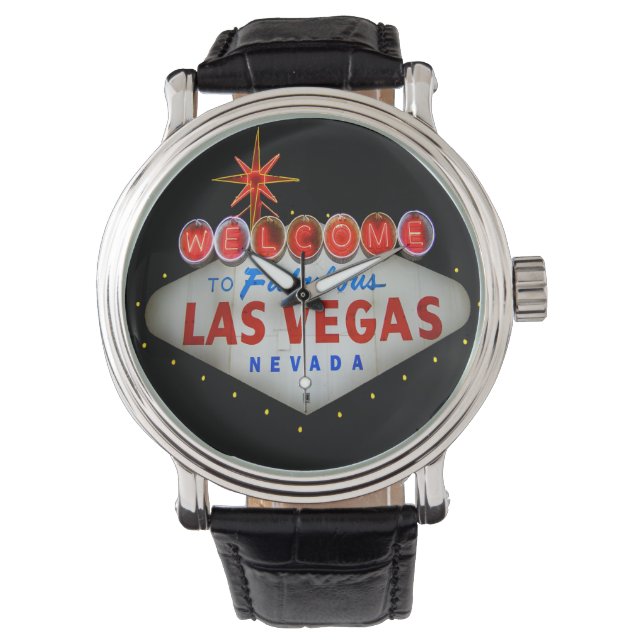 Welkom bij Fabulous Las Vegas Watch Horloge (Voorkant)