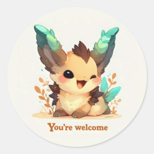 Welkom bij Fantasy Animal Ronde Sticker