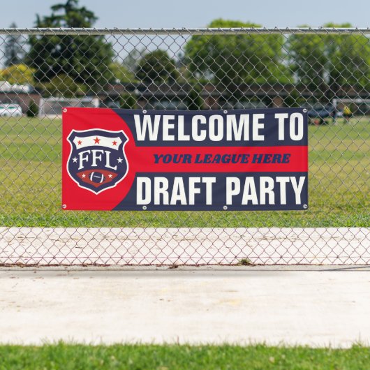 Welkom bij Fantasy Football Draft Party Spandoek (Insitu)