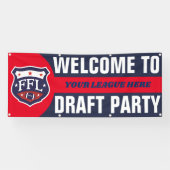 Welkom bij Fantasy Football Draft Party Spandoek (Horizontaal)