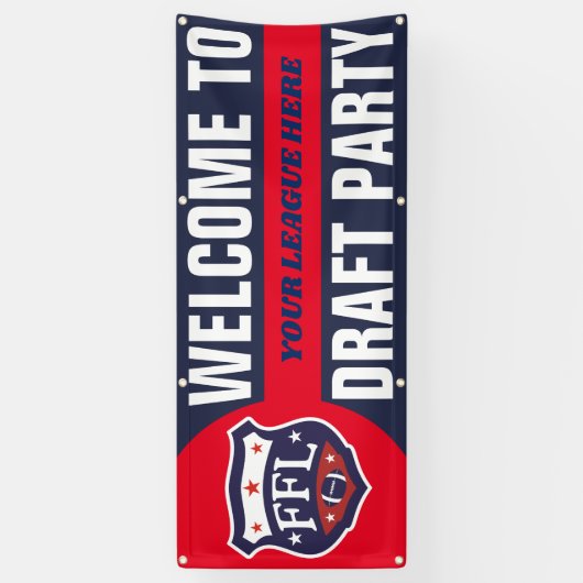 Welkom bij Fantasy Football Draft Party Spandoek (Verticaal)
