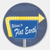 Welkom bij Flat Earth Sticker (Voorkant)