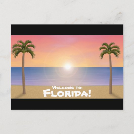 Welkom bij Florida: Beach Scene Briefkaart (Voorkant)