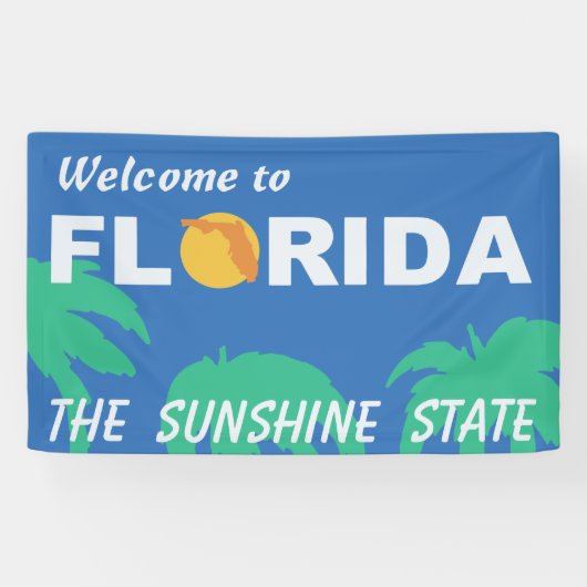 Welkom bij Florida Highway Sign Spandoek (Horizontaal)