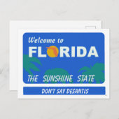 Welkom bij Florida Jouw tekst Briefkaart (Voorkant / Achterkant)
