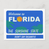 Welkom bij Florida Jouw tekst Briefkaart (Voorkant)