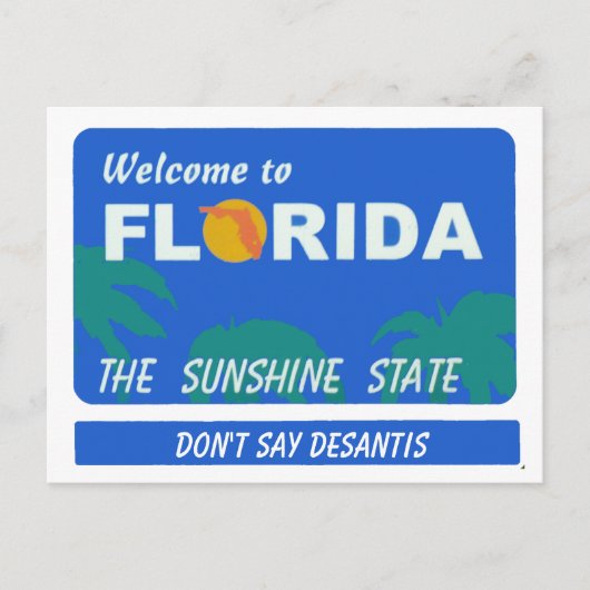 Welkom bij Florida Jouw tekst Briefkaart (Voorkant)