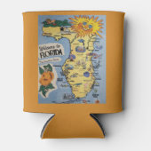 Welkom bij Florida  kaart met zon Blikjeskoeler (Voorkant)
