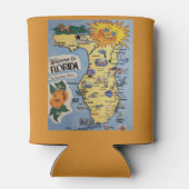 Welkom bij Florida  kaart met zon Blikjeskoeler (Achterkant)