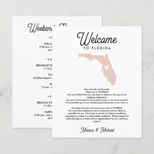 Welkom bij FLORIDA Letter & Itinerary ELKE KLEUR (Voorkant / Achterkant)