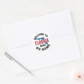 Welkom bij Florida Now Go Home Vierkante Sticker (Envelop)