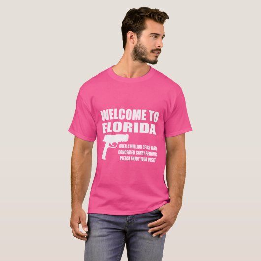 Welkom bij Florida Pro Pistool T-shirt (Voorkant volledig)