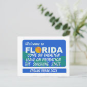Welkom bij Florida Spring Break Briefkaart (Staand voorkant)