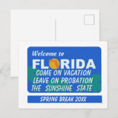 Welkom bij Florida Spring Break Briefkaart (Voorkant / Achterkant)