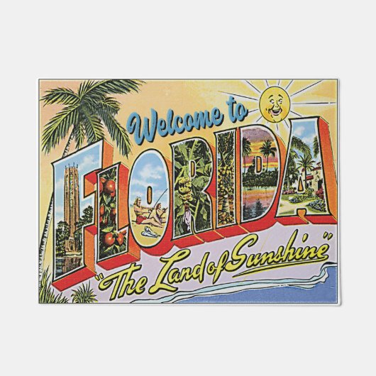 Welkom bij Florida  stijl Deurmat (Voorkant)