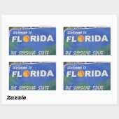 Welkom bij Florida teken Rechthoekige Sticker (Vel)