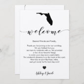 Welkom bij Florida Wedding-brief en reiskaart Programmakaart (Voorkant / Achterkant)