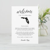 Welkom bij Florida Wedding-brief & reisroute (Staand voorkant)