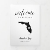 Welkom bij Florida Wedding-brief & reisroute Drieluik Programma (Cover)