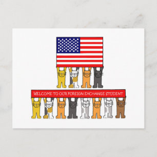 Welkom bij Foreign Exchange Student in de Verenigd Briefkaart