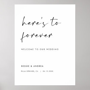 Welkom bij Forever Modern Wedding Poster
