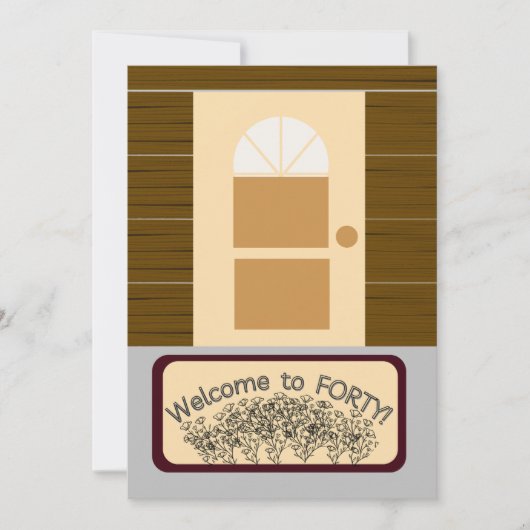 Welkom bij Forty! Gelukkige 40e verjaardag! (Voorkant)