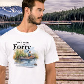 Welkom bij Forty Mannen Waterverf Vist T-shirt