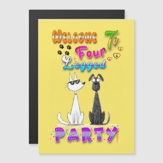 Welkom bij Four Legged Party (Voorkant / Achterkant)