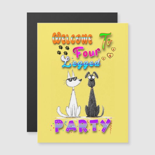 Welkom bij Four Legged Party (Voorkant / Achterkant)