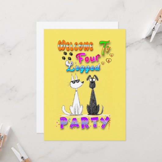 Welkom bij Four Legged Party (Voorkant / Achterkant in situ)