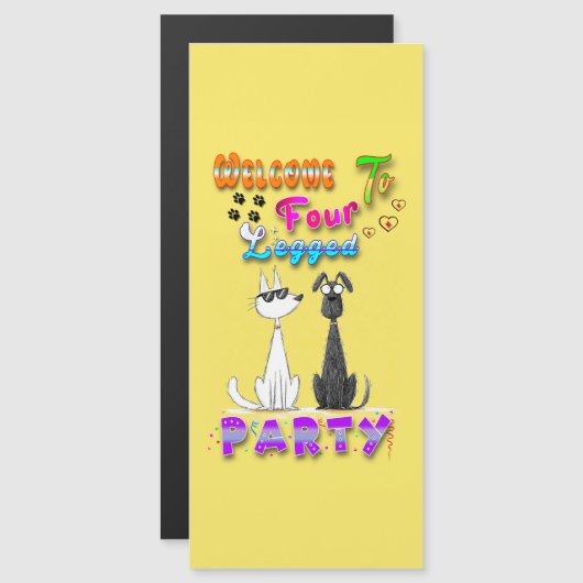 Welkom bij Four Legged Party (Voorkant / Achterkant)