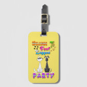 Welkom bij Four Legged Party Bagagelabel (Voorkant (verticaal))