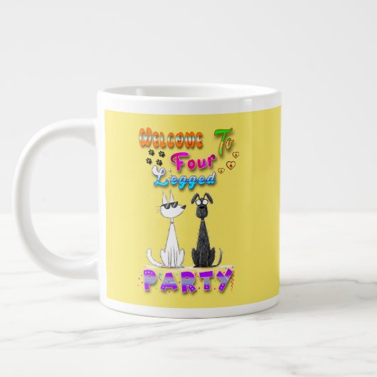Welkom bij Four Legged Party Grote Koffiekop (Links)