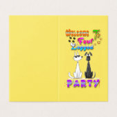 Welkom bij Four Legged Party Kaart (Buitenkant ongevouwen)