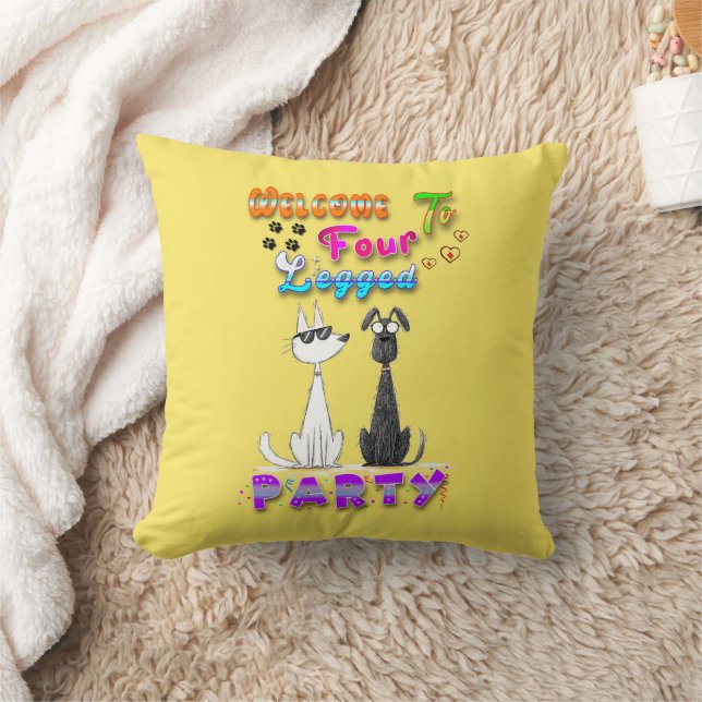 Welkom bij Four Legged Party Kussen (Deken)