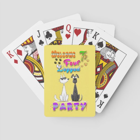 Welkom bij Four Legged Party Pokerkaarten (Achterkant)