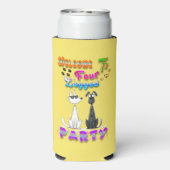 Welkom bij Four Legged Party Seltzer Blikjeskoeler (Seltzer Achterkant)