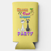 Welkom bij Four Legged Party Seltzer Blikjeskoeler (Achterkant)