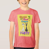 Welkom bij Four Legged Party Tri-Blend Shirt (Voorkant)