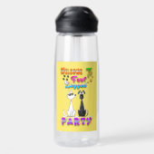Welkom bij Four Legged Party Waterfles (Achterkant)