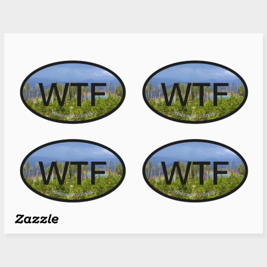 Welkom bij Fraser Ovale Sticker (Vel)