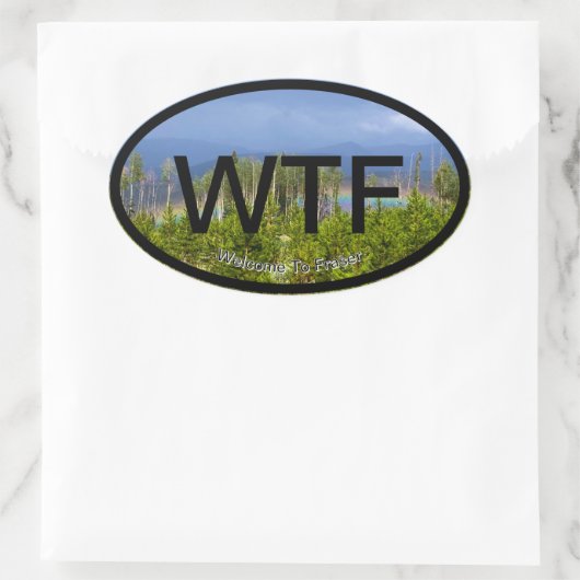 Welkom bij Fraser Ovale Sticker (Tas)