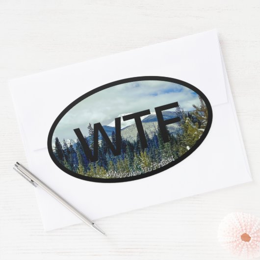 Welkom bij Frasers Ovale Sticker (Envelop)