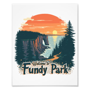 Welkom bij Fundy National Canadian Park Foto Afdruk