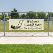 Welkom bij Garden Party Custom Outdoor Banner (Insitu)