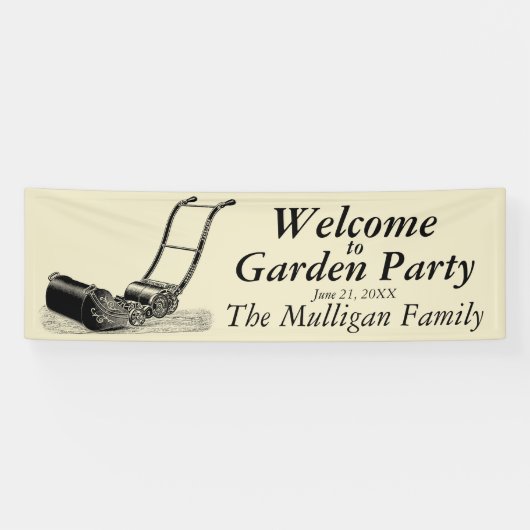 Welkom bij Garden Party Custom Outdoor Banner (Horizontaal)