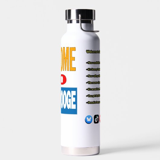 "Welkom bij GeekSpooge" waterfles (Links)